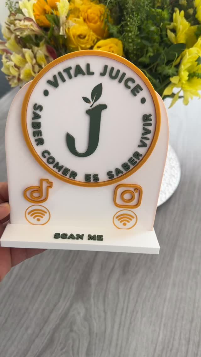 Display NFC personalizado de Vital Juice