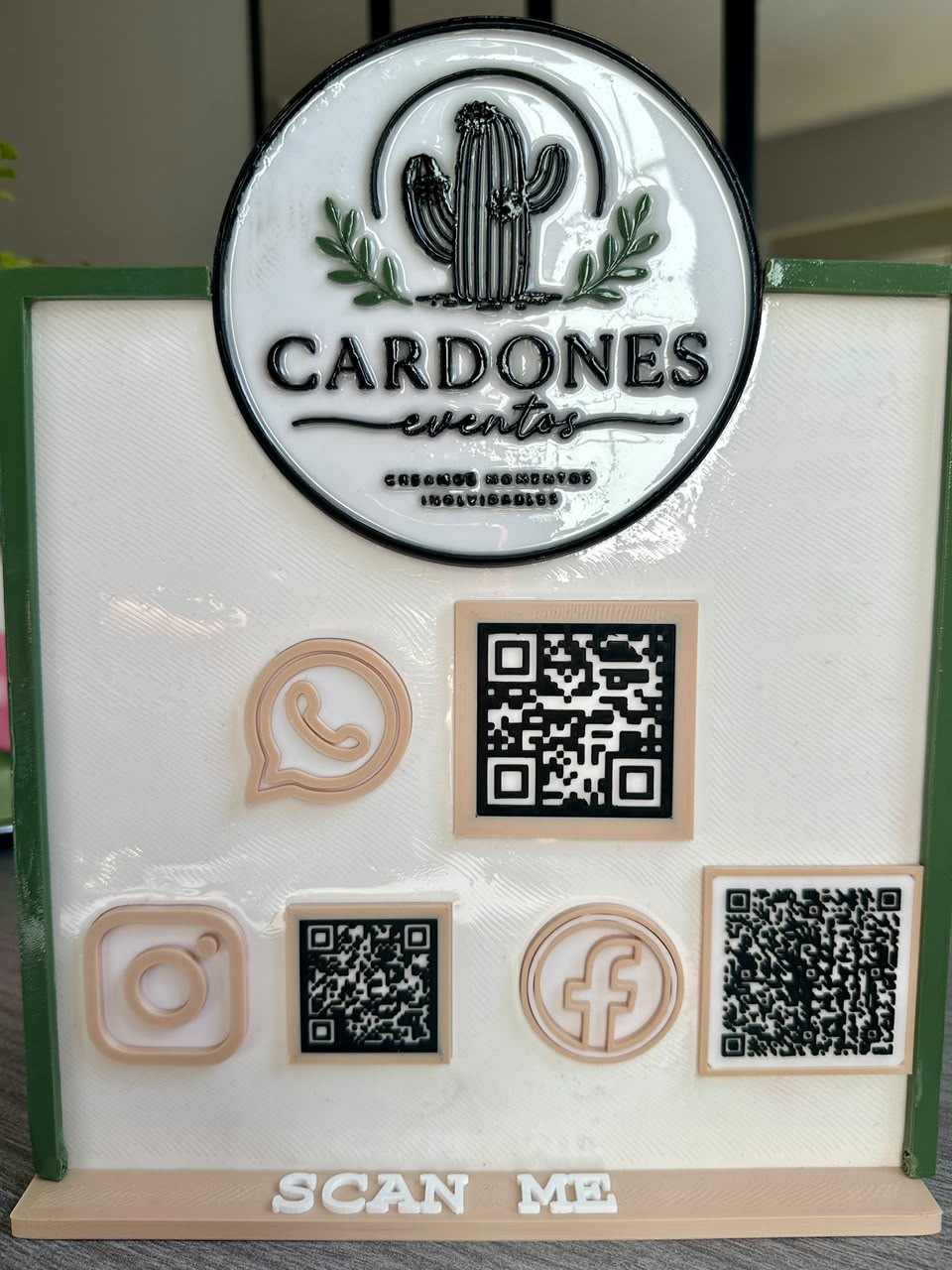 Display NFC personalizado de Cardones Eventos