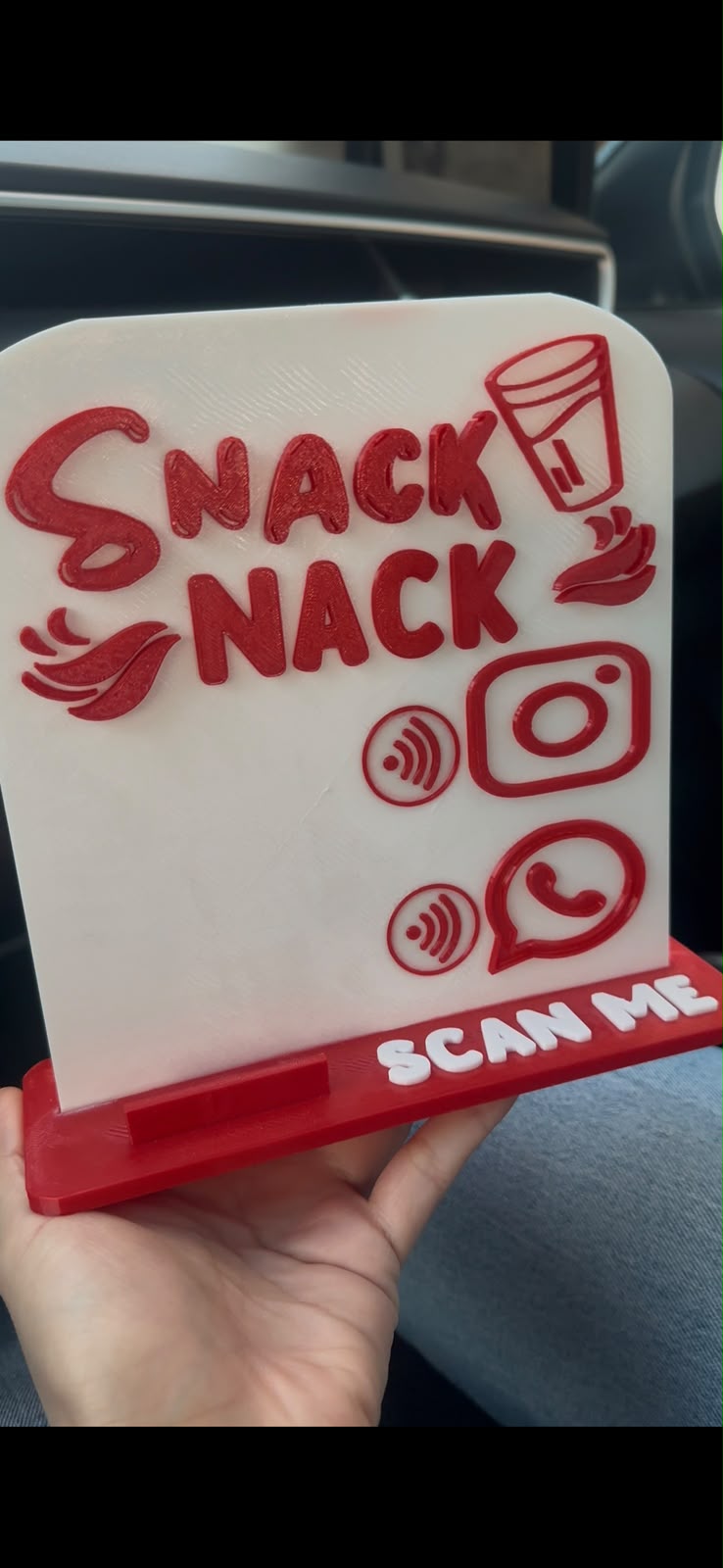 Display NFC personalizado de Snack Nack