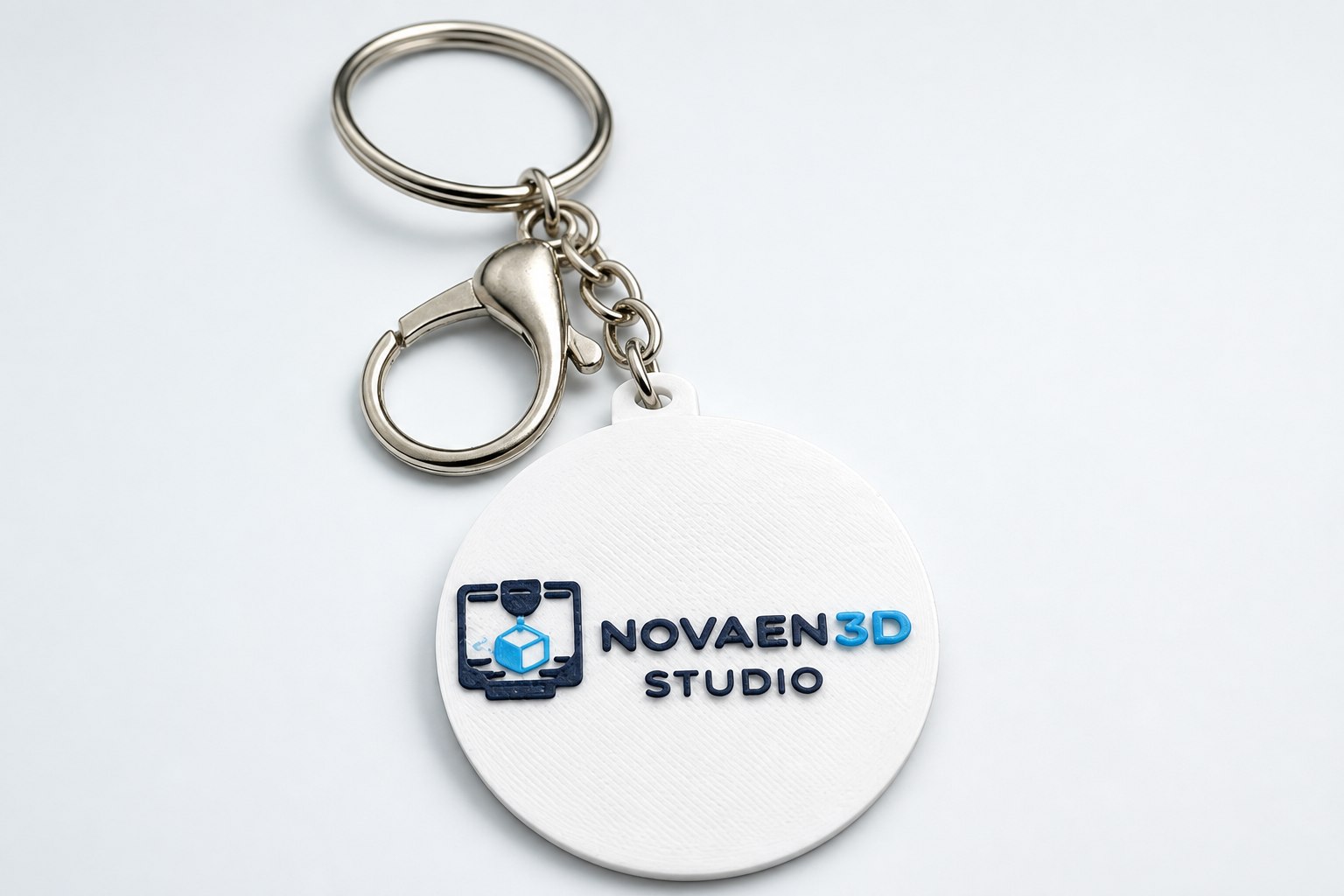 Llavero NFC circular personalizado de NOVAEN3D Studio